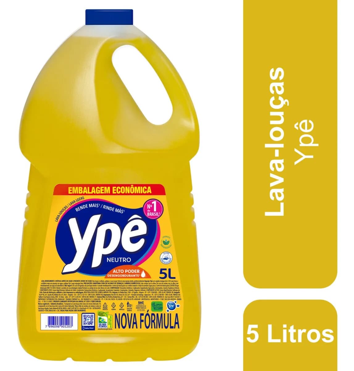 Lava-louças Neutro Rende Mais 5 Litros Ypê