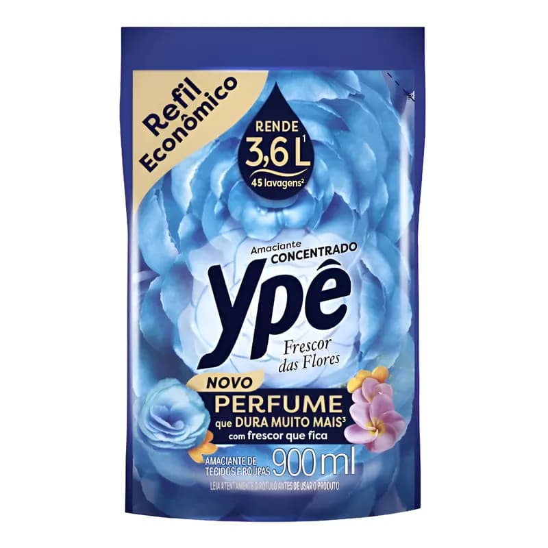 Amaciante Concentrado Ypê Frescor das Flores Refil 900ml