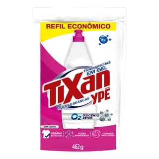Tira Manchas em Gel Tixan Ypê Roupas Brancas Refil 462g