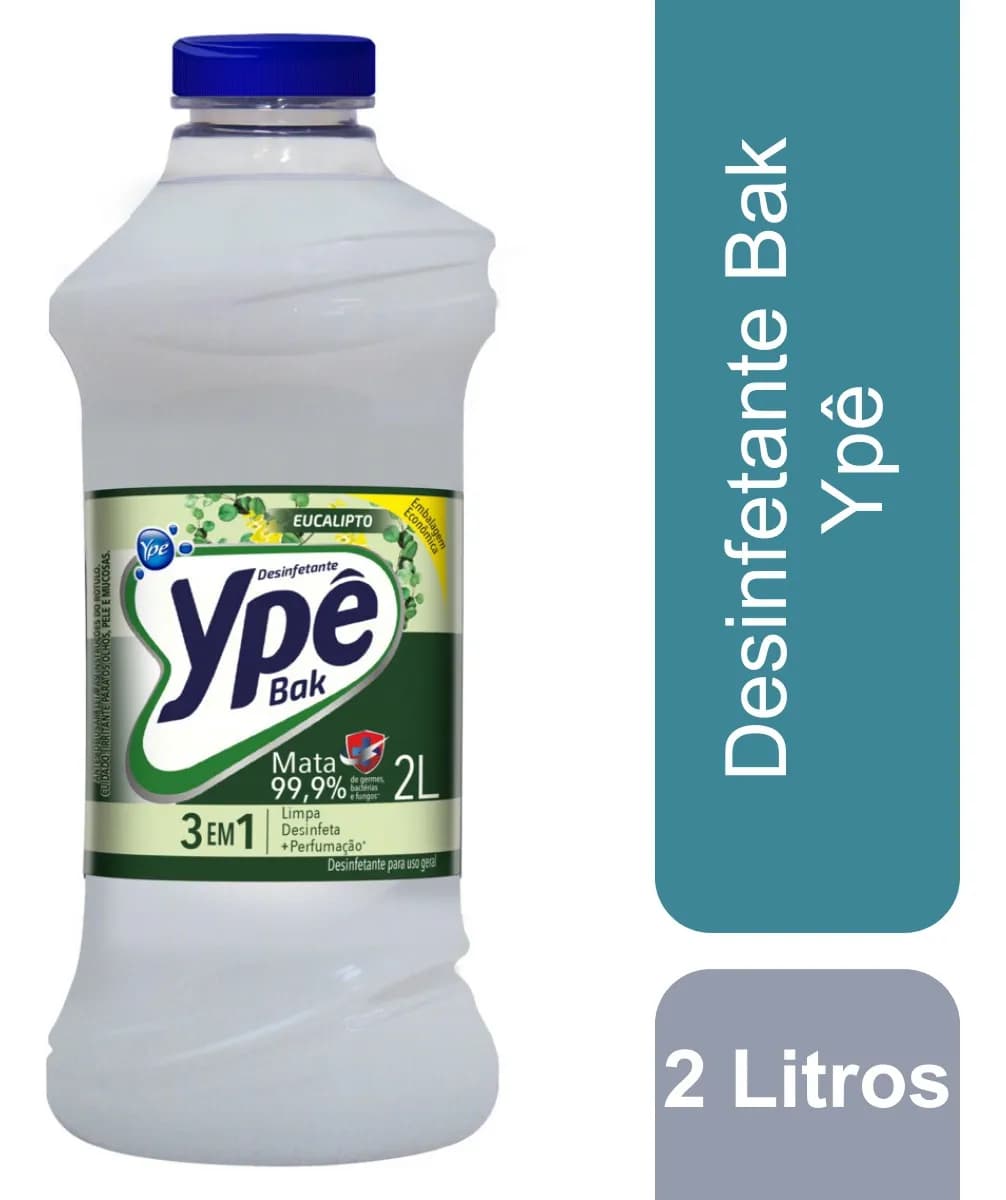 Desinfetante 3 Em 1 Bak Eucalipto 2 Litros Ypê