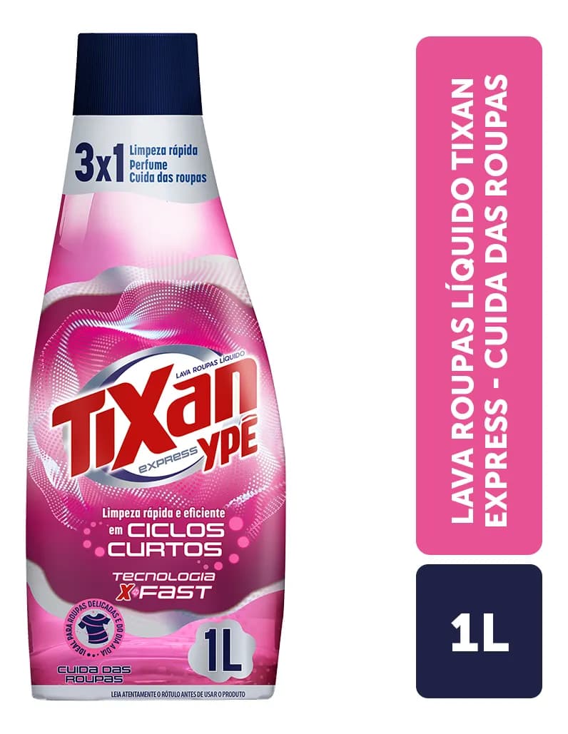 Lava Roupas Líquido Tixan Ypê X Fast - Cuida das roupas